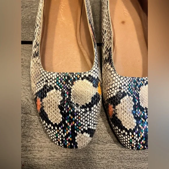 Madewell The Cory D-Orsay Flat Snake Embossed Leather Women’s Size 9 
Slip On - Picture 6 of 11